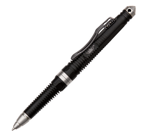 UZI Black Tactical Self-Defense Pen w Glassbreaker front